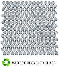 Loft Adriatic Mist 3/4 Penny Round Glass Tile